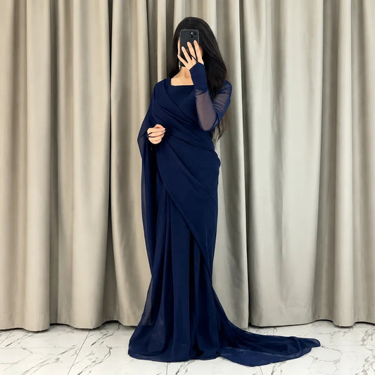 Chiffon_Sare_NavyBlue