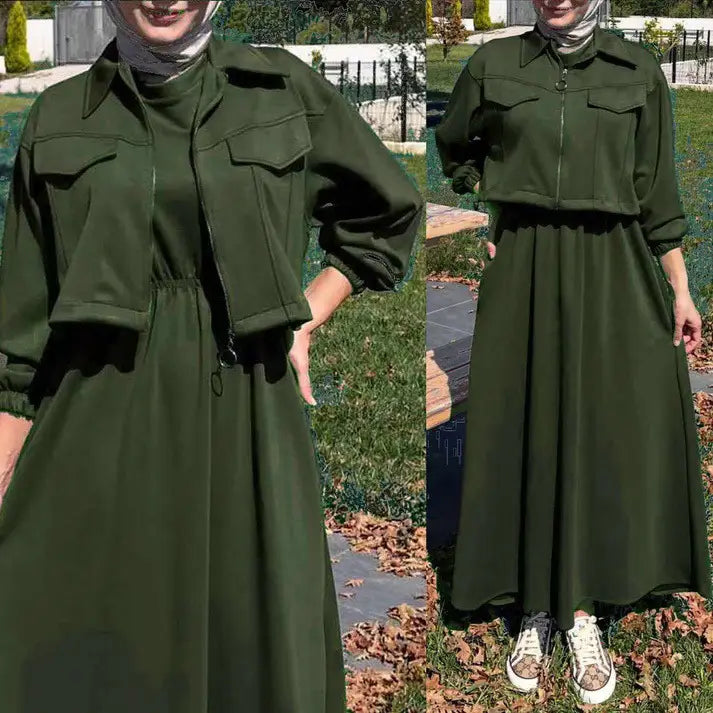 Fleece_Plain_Zipper_green