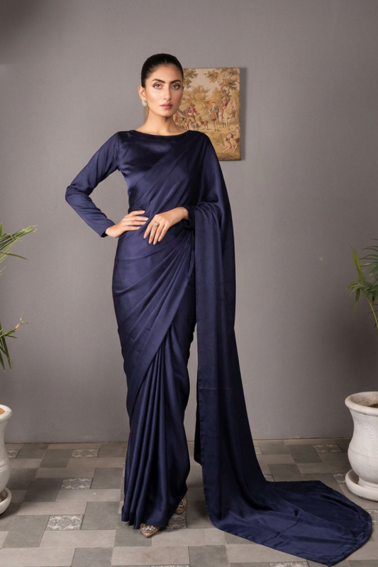 Silk_Sare_navy_blue