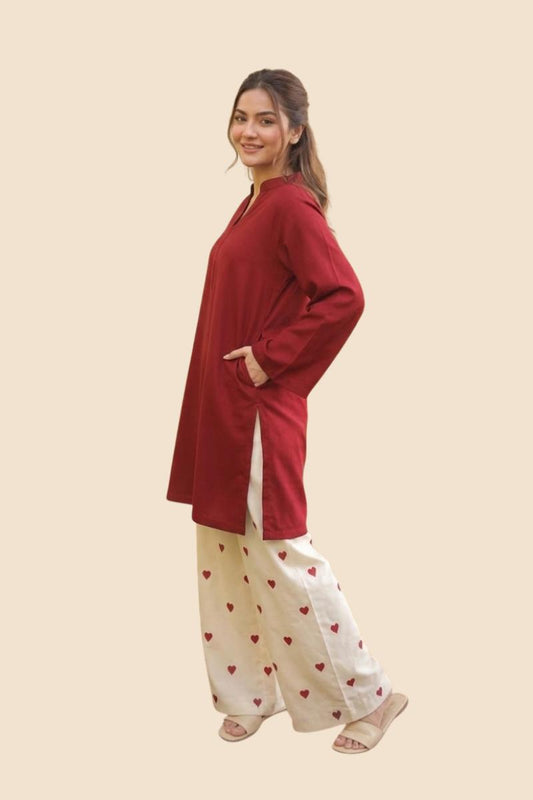Women_Casual_2PC_Heart_Embroidery_V
